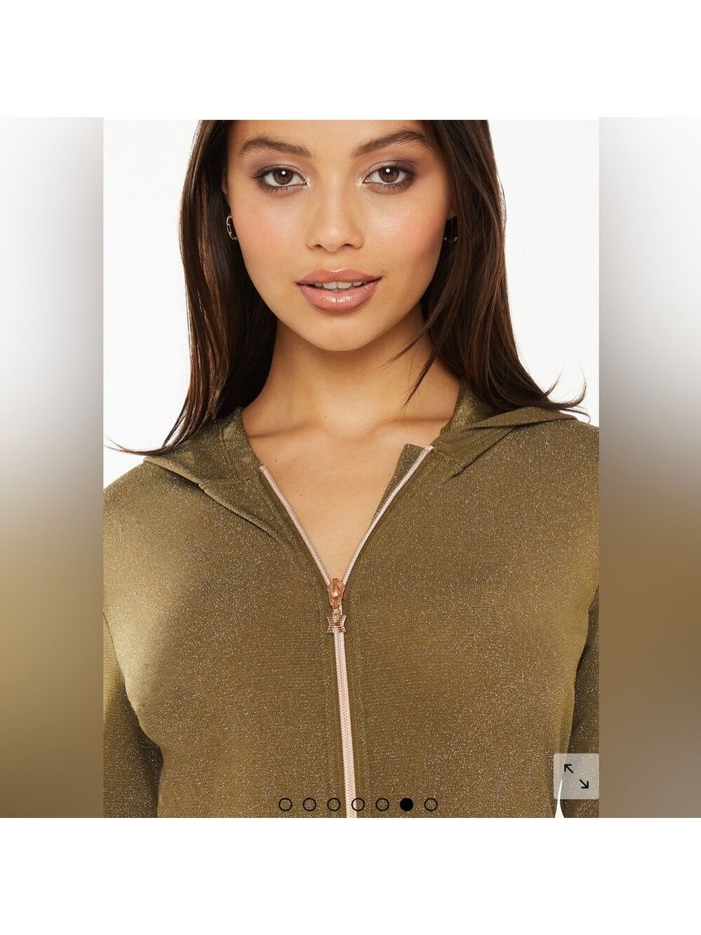 NWOT Savage X Fenty Olive Green SLEEP & SHINE HOODED ONESIE Medium - Picture 3 of 5
